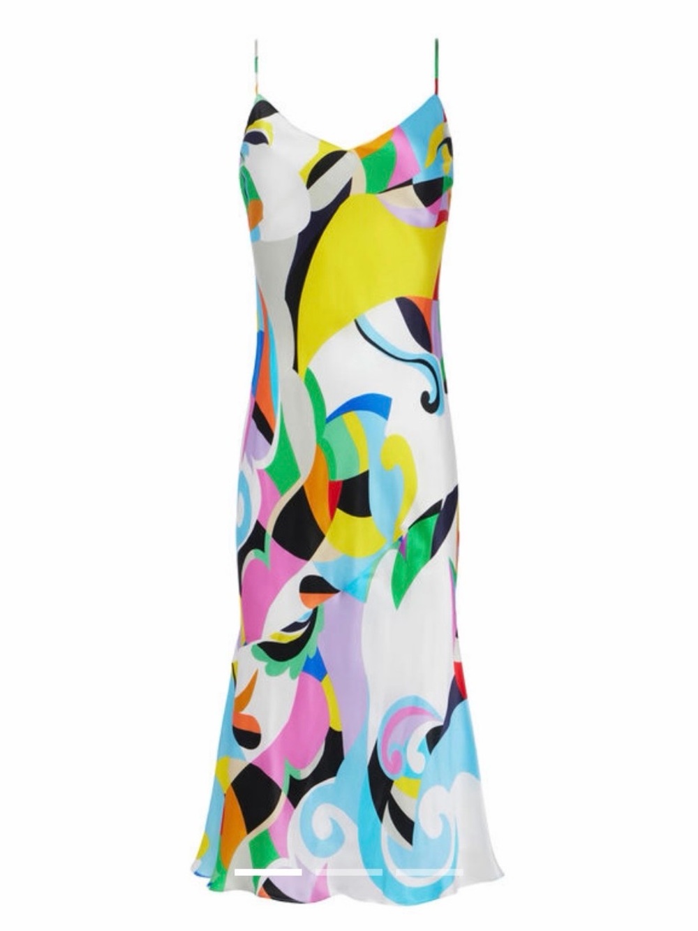 L'AGENCE Multicolor Abstract Slip Maxi Dress - Picture 5 of 6